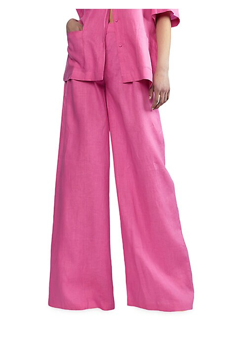Chic Linen Wide-Leg Trousers