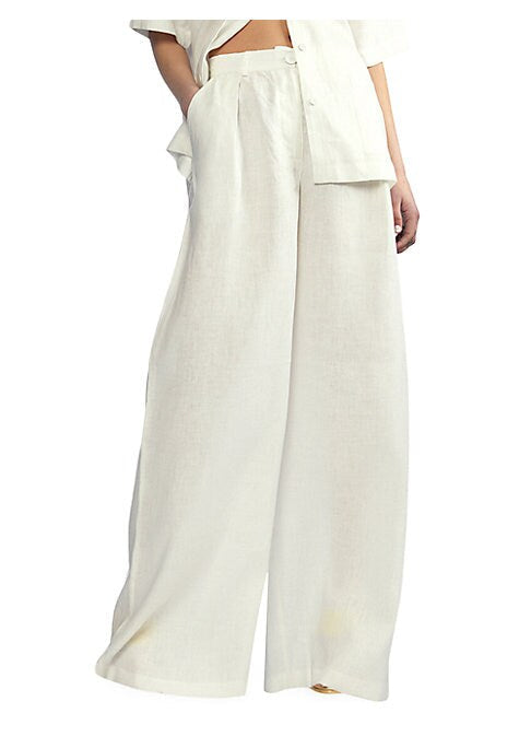 Chic Linen Palazzo Trousers