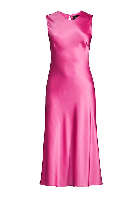 Lustrous Midi Silk Dress
