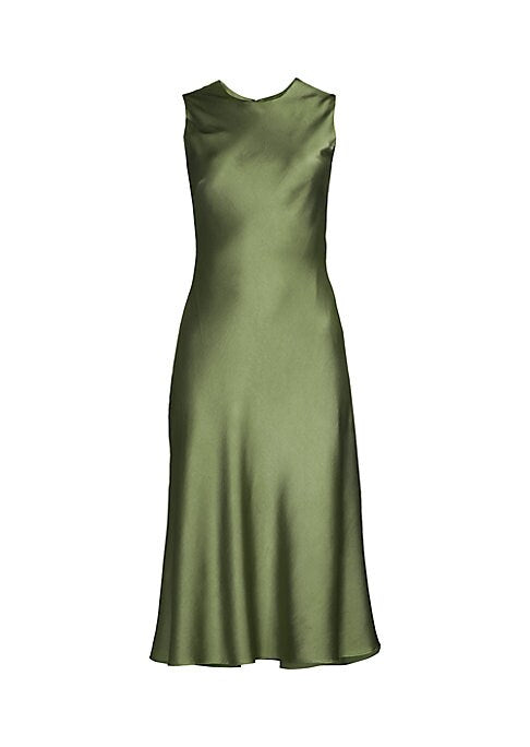 Lustrous Silk Midi Dress