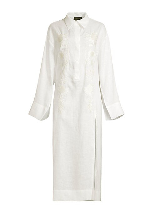Embroidered Hemp Dress