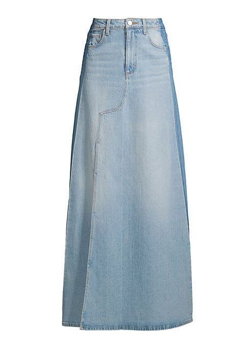 Slit Denim Skirt
