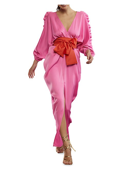 Satin Luxe Wrap Dress
