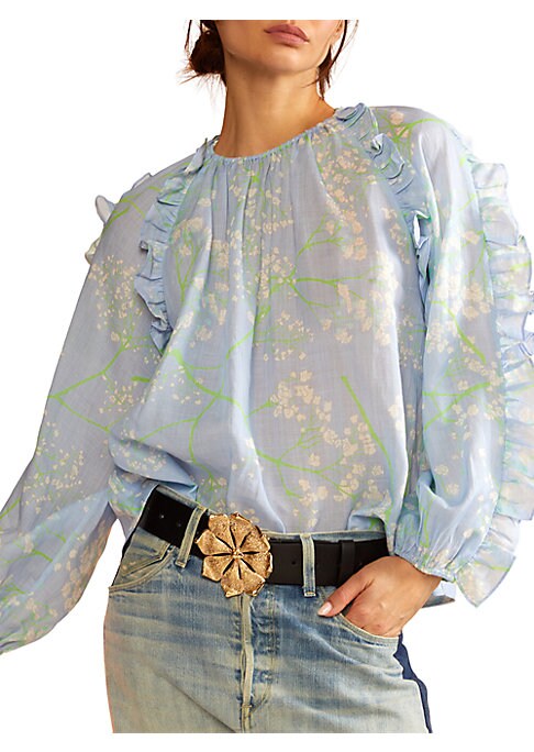 Floral Ruffle Blouse