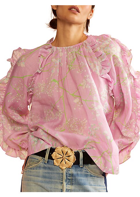 Floral Ruffle Chic Blouse