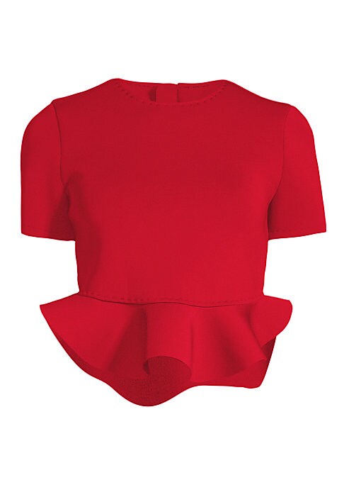 Peplum Satin Crop Top