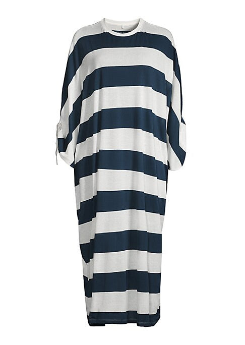 Striped Jersey Maxi Caftan