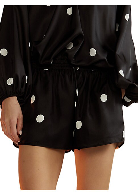 Silk Polka Dot Shorts