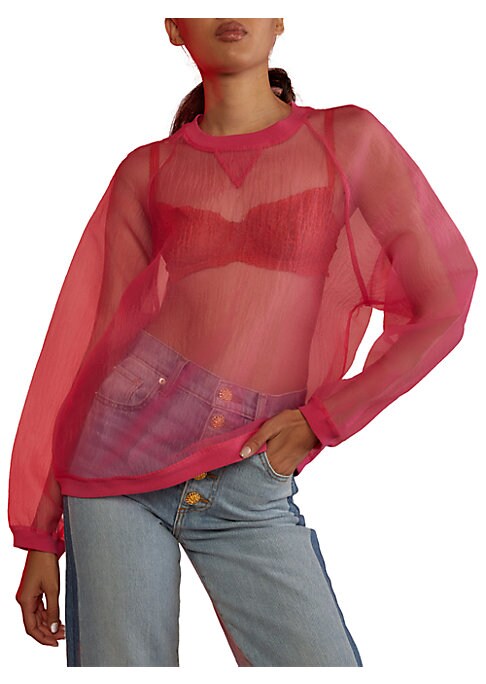 Sheer Raglan Sweatshirt