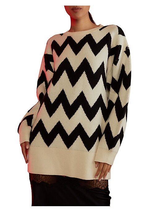 Bold Chevron Knit Sweater