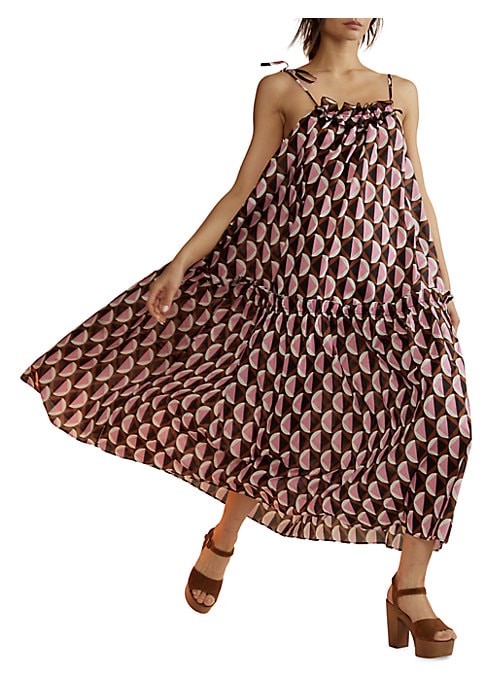 Colorful Ruffle Maxi Dress