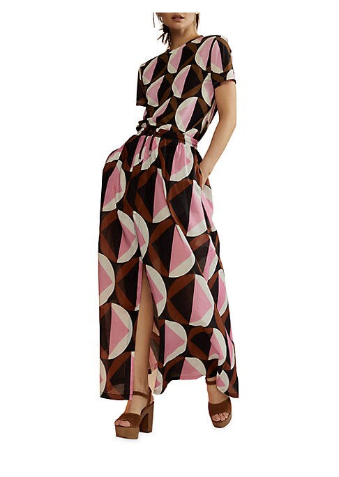 Chic Geometric Maxi Skirt