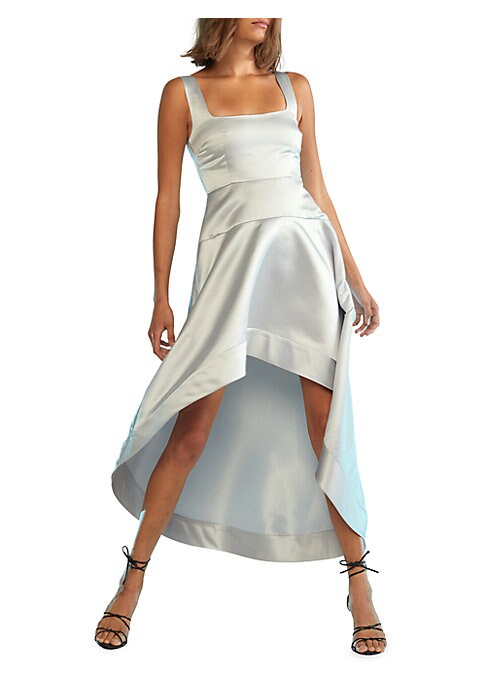 Dramatic Satin A-Line Dress