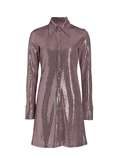 Shimmering Effortless Shirtdress