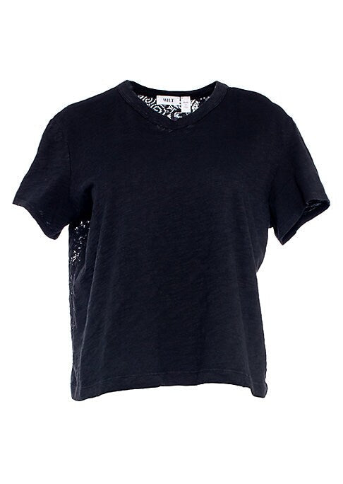 Lace Back Cropped Tee