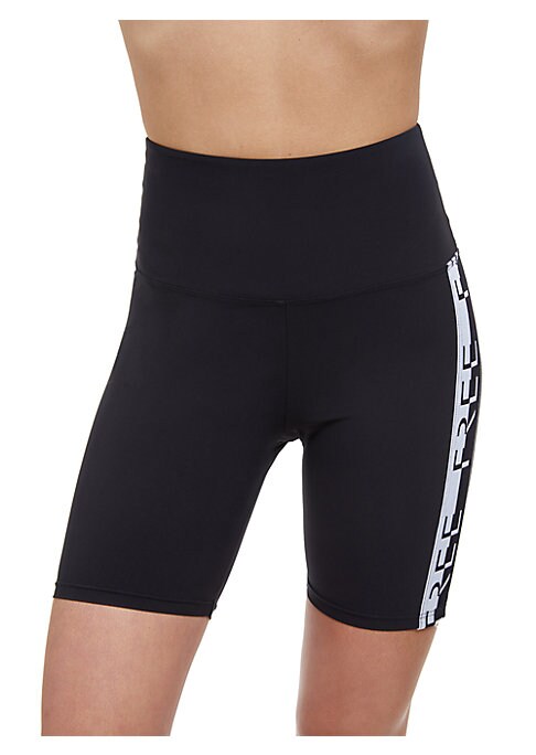 High-Waisted Logo Shorts