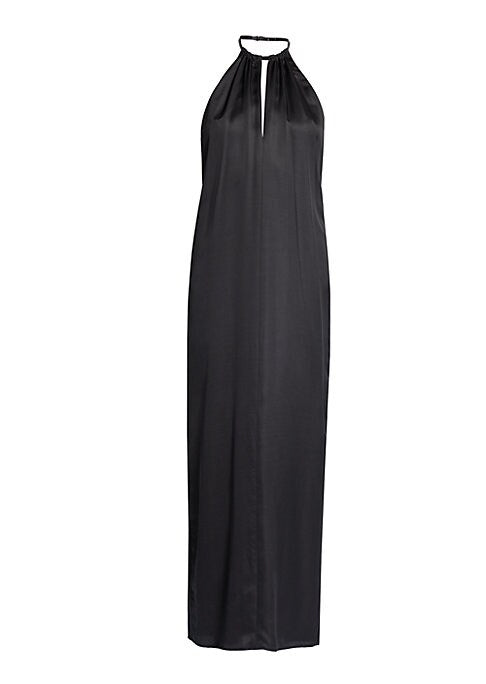 Elegant Satin Halter Dress
