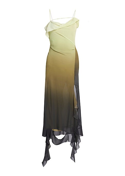 Asymmetric Ombre Glam Dress