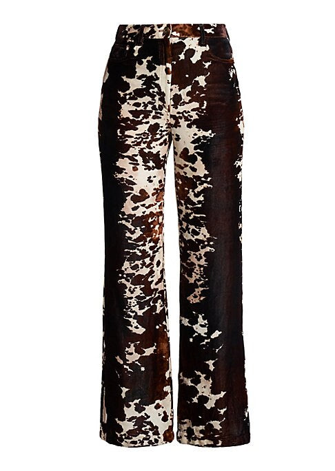 Velvet Flare Cow Pants