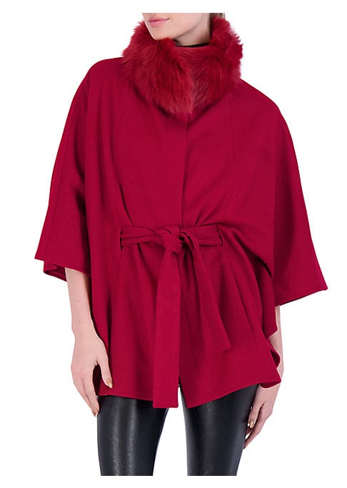 Chic Wool Cape with Collar