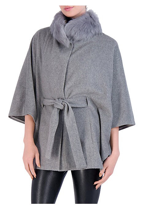 Luxe Wool Cape with Collar