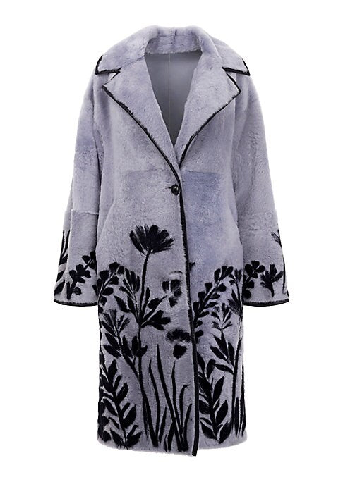 Floral Reversible Lamb Coat