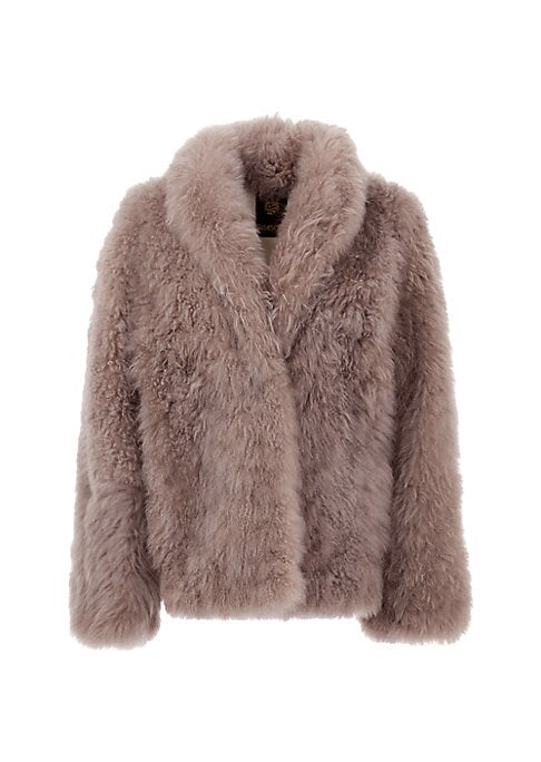 Luxurious Belted Goat Coat