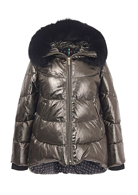 Chic Metallic Winter Coat