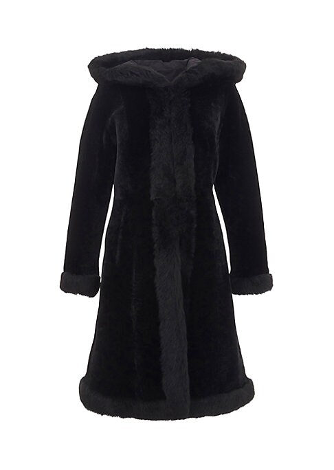 Luxurious Hooded Fur Coat