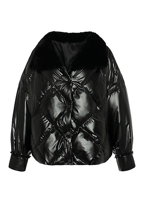 Luxe Shearling Quilted Coat