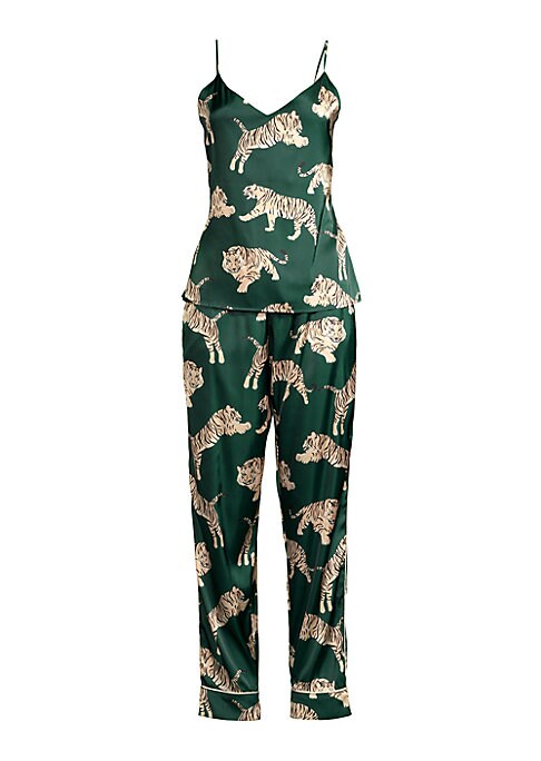 Wild Print Satin Pajama Set