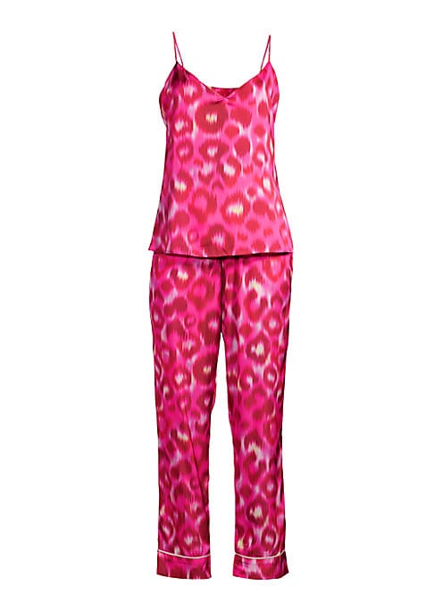 Leopard Print Satin Sleep Set