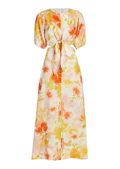 Floral Cut-Out Maxi Dress