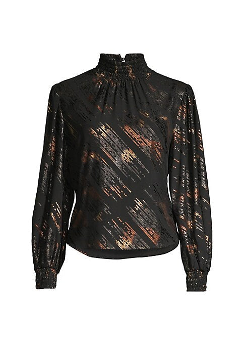 Metallic Smocked Blouse