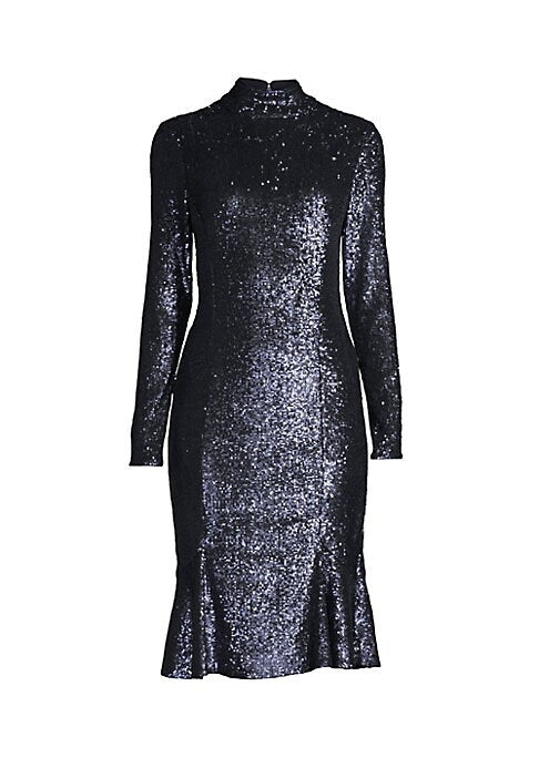 Sequined Flare Cocktail Dress