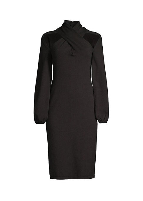 Crosscut Luxe Midi Dress