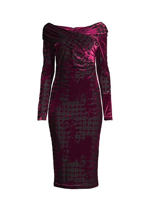 Velvet Elegance Midi Dress