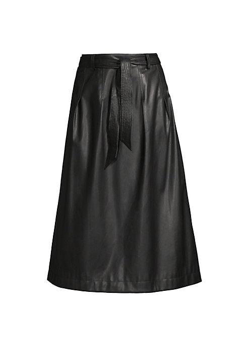 Chic Vegan Leather Skirt