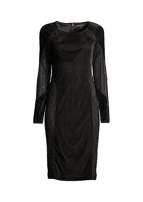 Elegant Crystal Sleeve Dress
