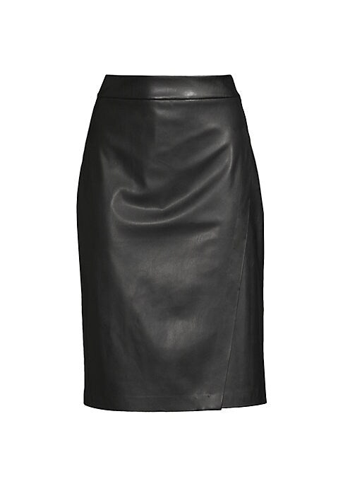 Chic Faux Leather Midi