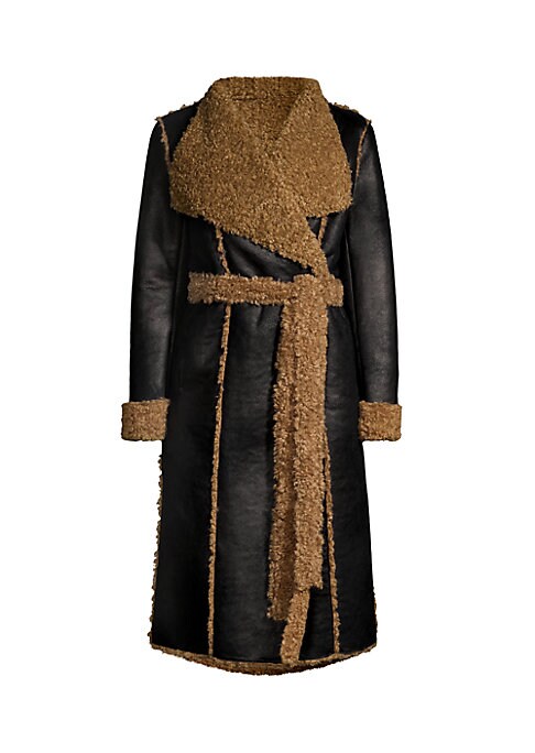 Chic Faux Leather Overcoat