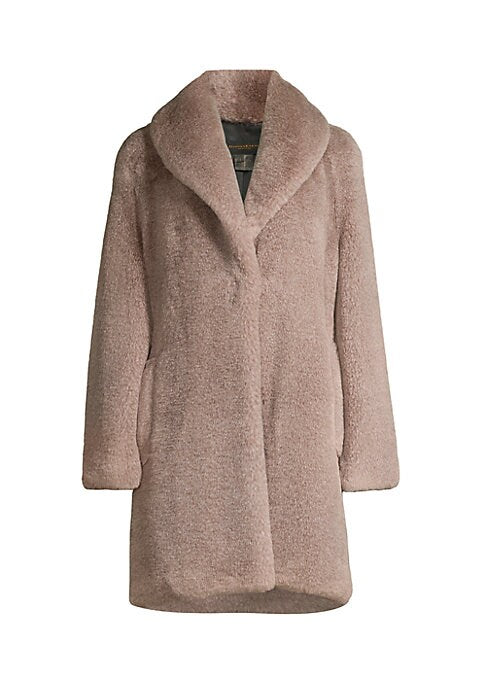 Chic Faux-Fur Blazer Coat
