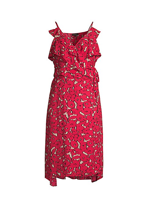 Floral Wrap Midi Dress