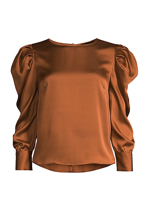 Satin Puff Sleeve Top