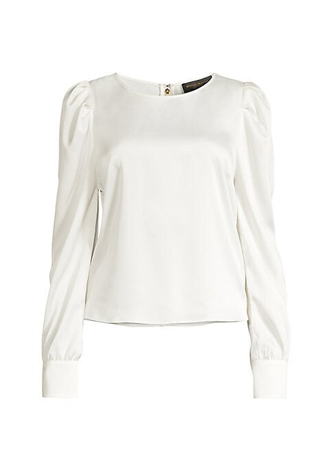 Elegant Satin Puff Blouse