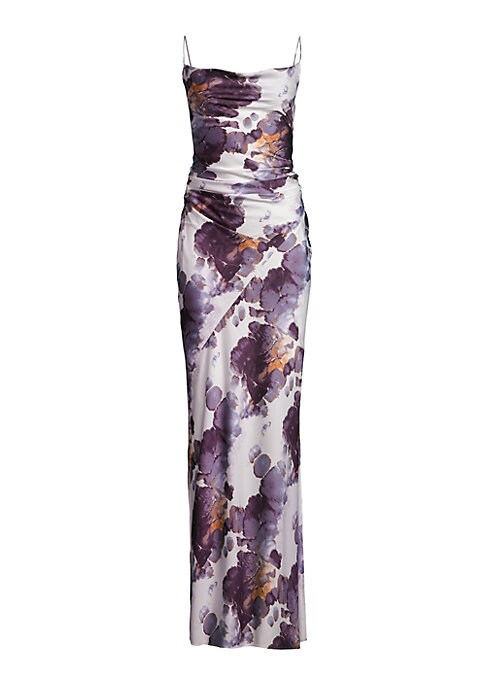 Elegant Abstract Satin Dress