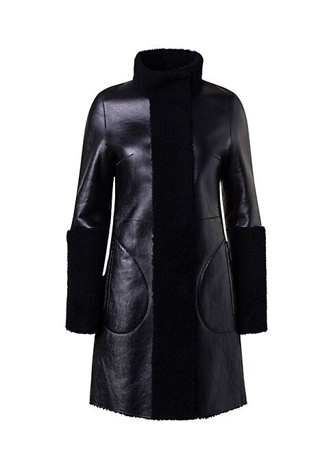 Luxe Shearling Leather Coat