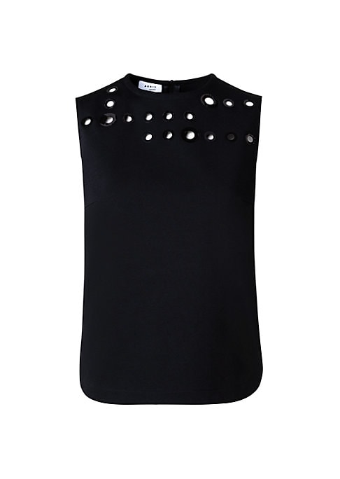 Grommet Cutout Blouse