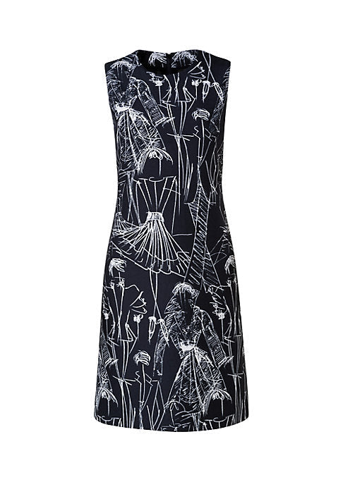 Chic Print A-Line Dress