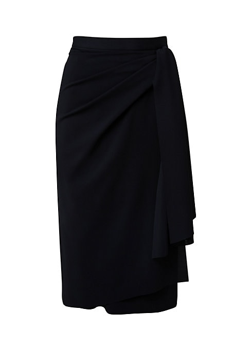 Elegant Draped Midi Skirt